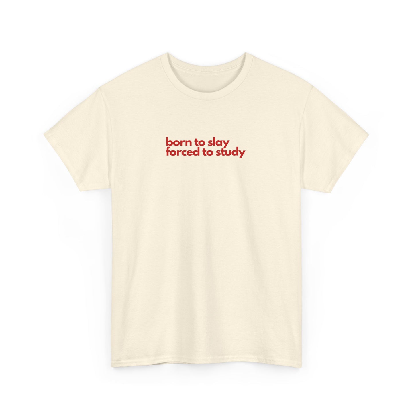 Born To Slay Forced To Study Unisex Heavy Cotton Tee