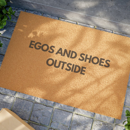 Egos And Shoes Outside Doormat